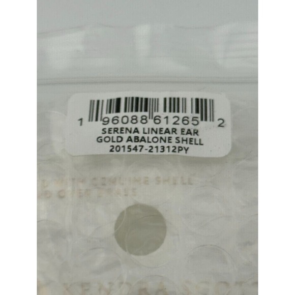 Kendra Scott Serena Linear Dangle Earrings Abalone Shell Gold Tone - Picture 11 of 11